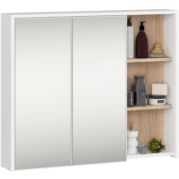SZAFKA ŁAZIENKOWA WISZĄCA VAMI W90 2D 3P LO BIAŁA / DĄB SONOMA
