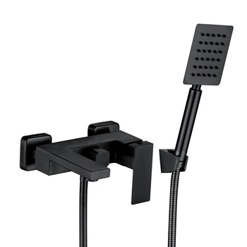 Bateria wannowa WEZER PRO3B-02-BLACK z zestawem prysznicowym