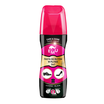 Pasta do butów w płynie 2w1 Czarna 75ml EMU