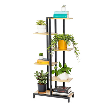 Kwietnik stojący metalowy Castle - czarny stojak na kwiaty