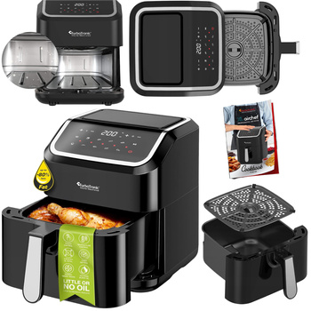 Frytkownica beztłuszczowa TurboTronic frytownica cyfrowa moc 1600w poj. 5L Czarna