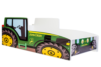 Łożko pojedyncze Traktor zielony 160x80 z materacem