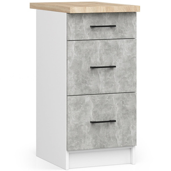 Szafka OLIWIA S40 SZ3 + BLAT BIAŁA / BETON