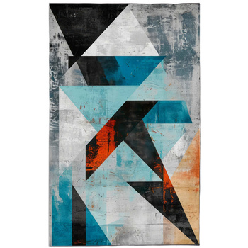 Dywan NOVO Strado nowoczesny do salonu marmurowy wzór velvet Nowoczesne Trójkty 120x170 cm