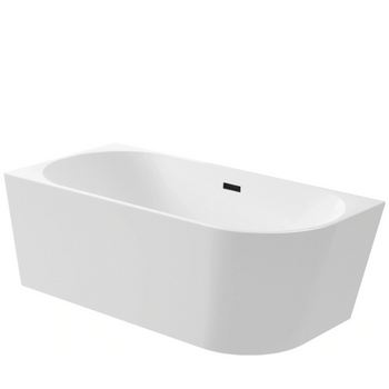 Wanna wolnostojąca narożna lewa 160 x 80 cm biała z pokrywką BLACK - model 558