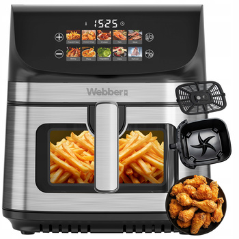 FRYTKOWNICA BEZTŁUSZCZOWA AIR FRYER 8,8L NIEPRZYWIERAJĄCA WEBBER 10 P 2200W