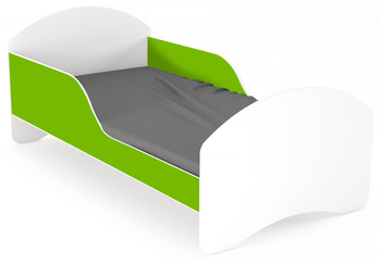 Łóżko dziecięce LEO2 140x70 biało-limonkowe