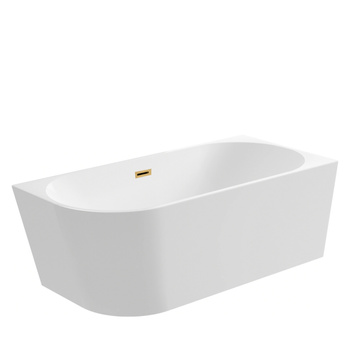 Wanna wolnostojąca narożna prawa 160 x 80 cm biała z pokrywką GOLD - model 565