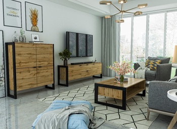 Komoda WOODBLACK do salonu pokoju biura loft