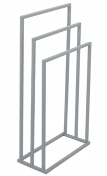 NOWOCZESNY STOJAK WIESZAK NA RĘCZNIKI 3 RAMIENNY METAL LOFT 011/W-16-3W-84S SREBRNY