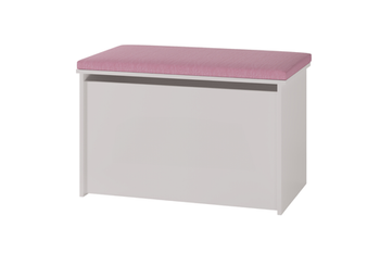 Skrzynia na zabawki Daria z sziedziskiem różowy