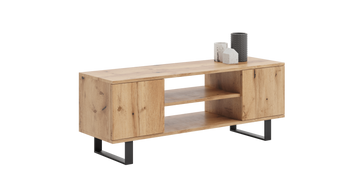 Szafka RTV 135 cm loft dąb craft złoty