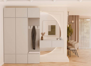 Garderoba HAGA III 2Sz1W KASZMIR BEŻ 2x Szafa + Wieszak