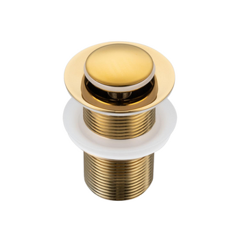 Korek umywalkowy mosiężny Klik Klak bez przelewu Gold- model 2