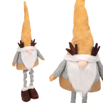 SKRZAT świąteczny KRASNAL gnom Mikołaj DUŻY łoś teleskopowe nogi JUMIhome