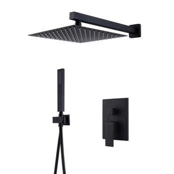 Zestaw prysznicowy podtynkowy WEZER PRO17B-02-BLACK