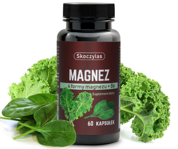 MAGNEZ 4 formy, witamina B6, szpinak, jarmuż