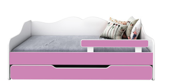 Łóżko dziecięce BELLA 160x80 biało-różowe