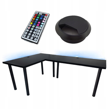BIURKO GAMINGOWE NAROŻNE 180x120PRZEPUST PRODUCENT