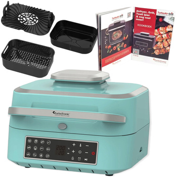Grill elektryczny TurboTronic frytownica air fryer 1800w 5,5L Turkusowy
